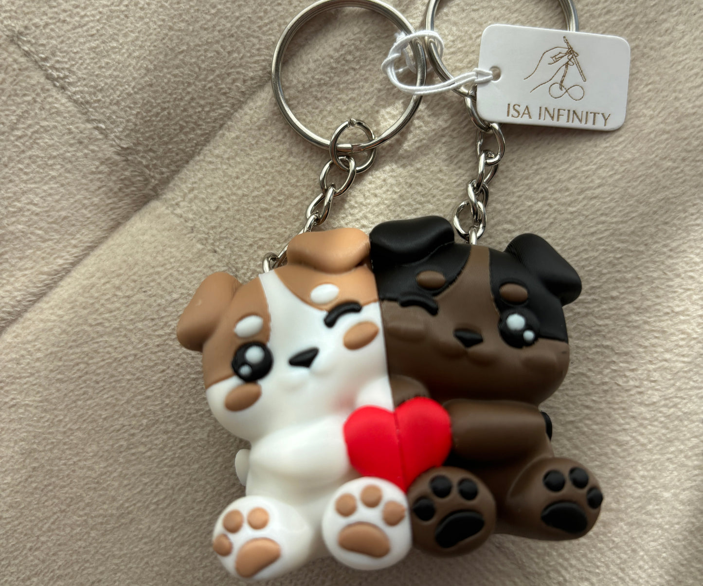 Llaveros de Pareja Perros Enamorados