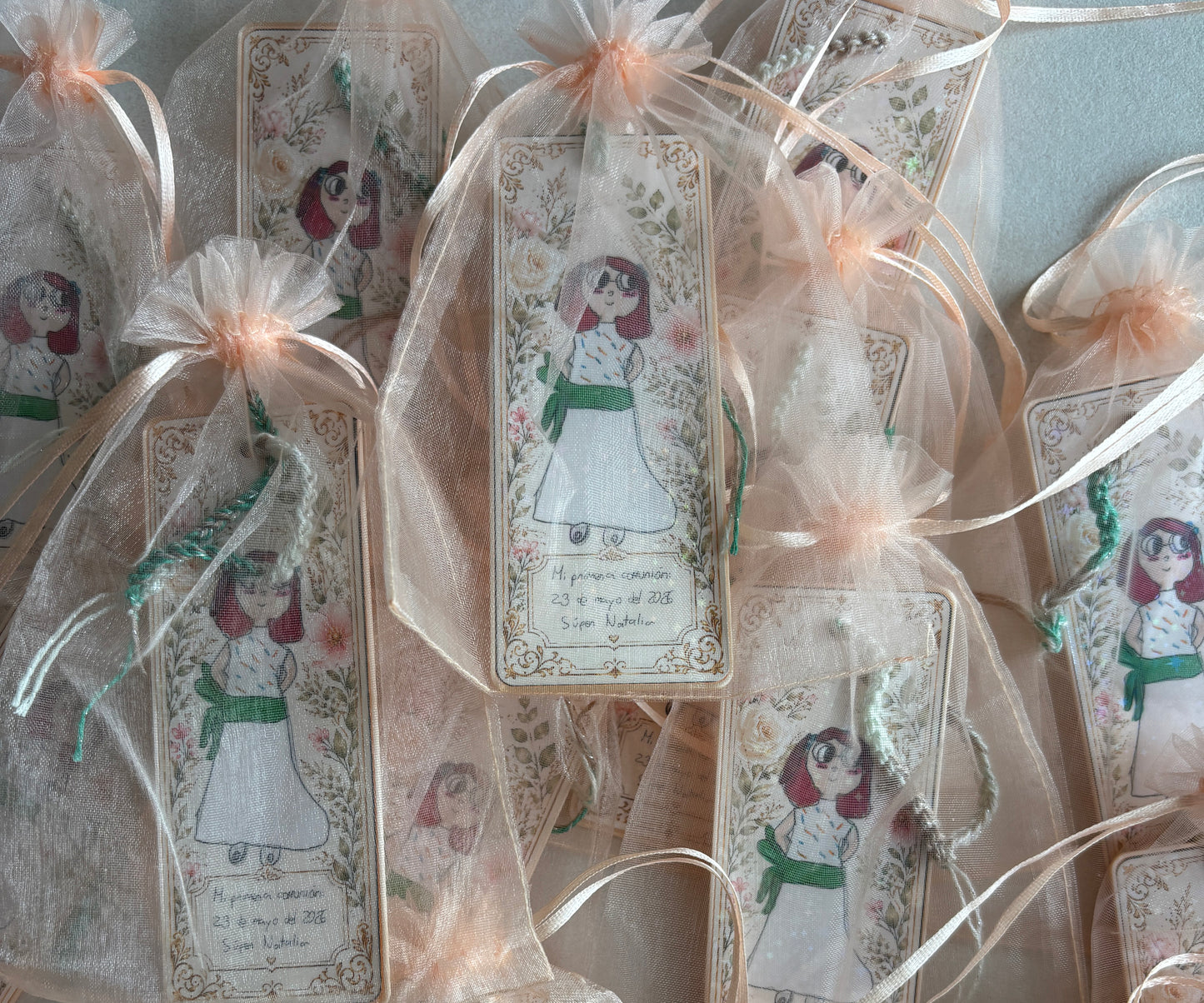 Marcapaginas Personalizado 3D y Crochet | Bautizos y Comuniones