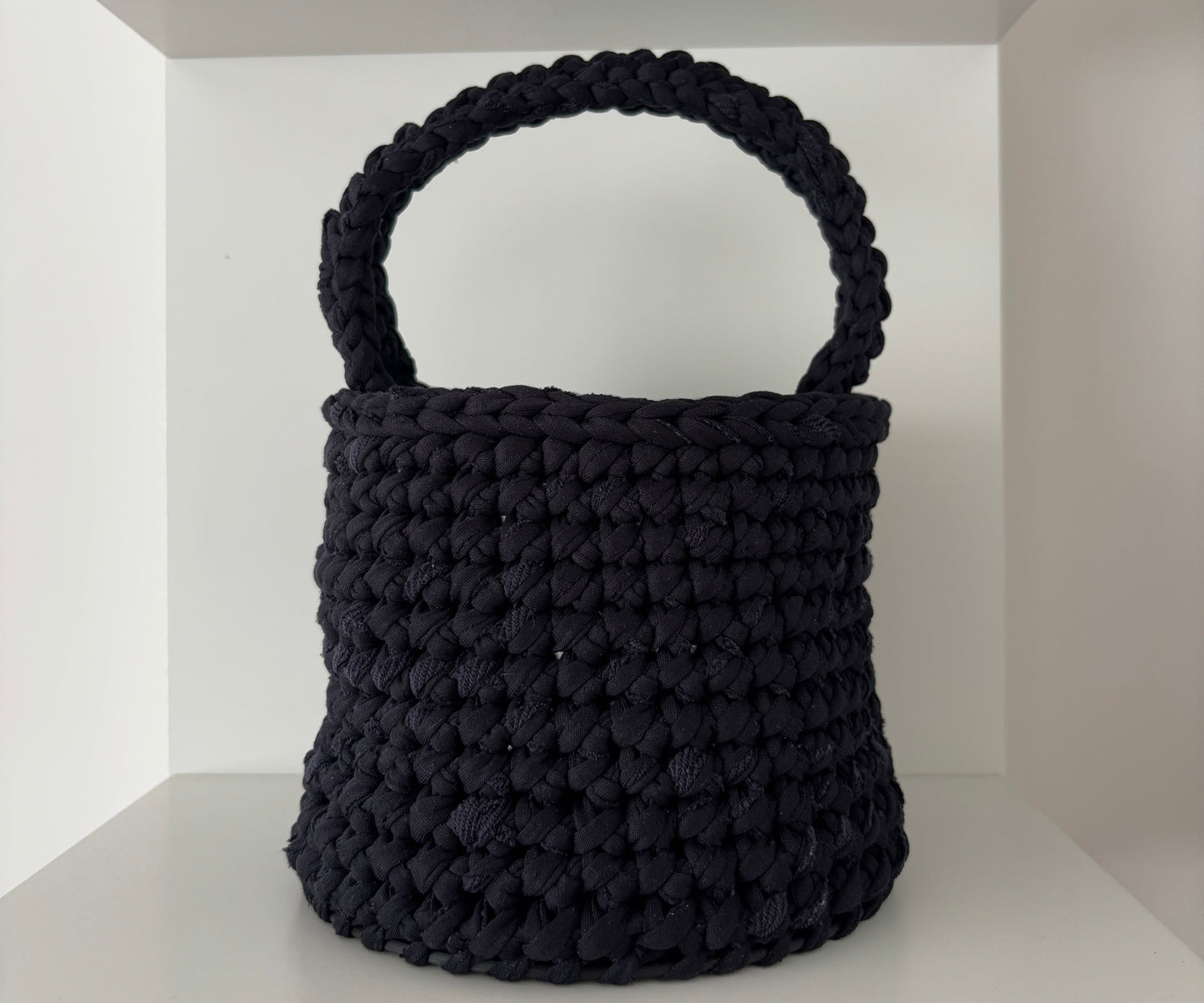 Bolso Trapillo Negro Redondo