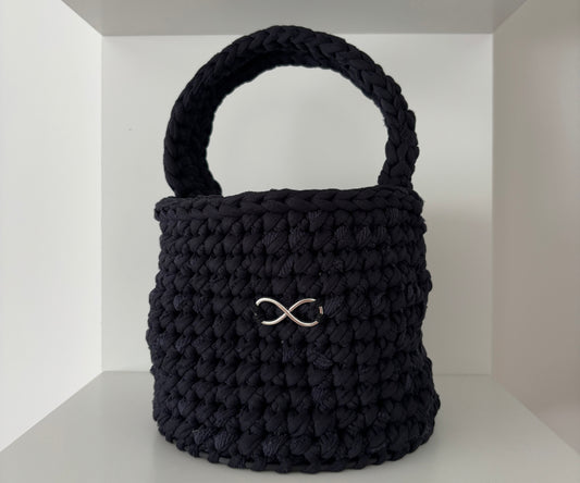 Bolso Trapillo Negro Redondo