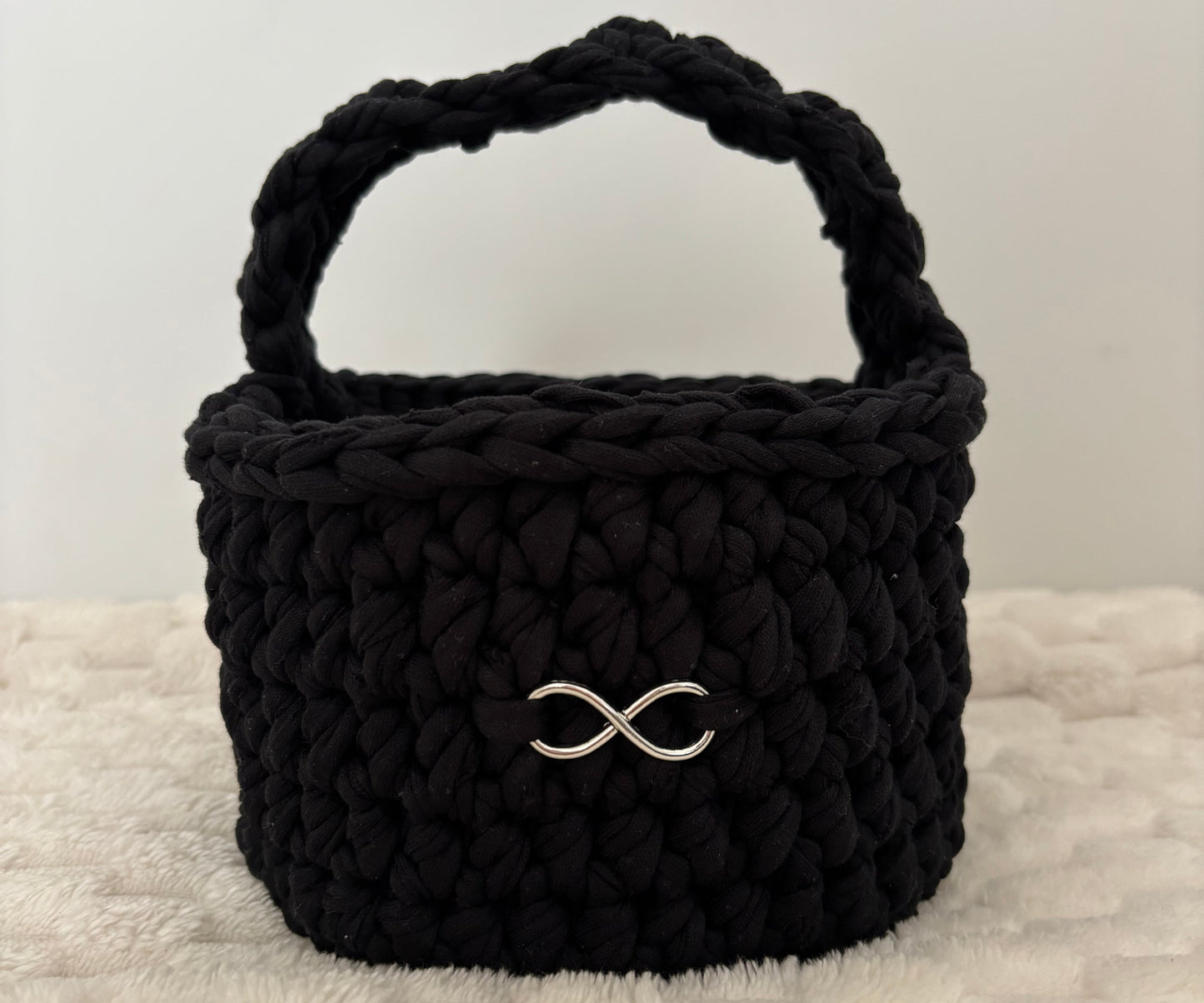 Bolso Trapillo Negro Redondo