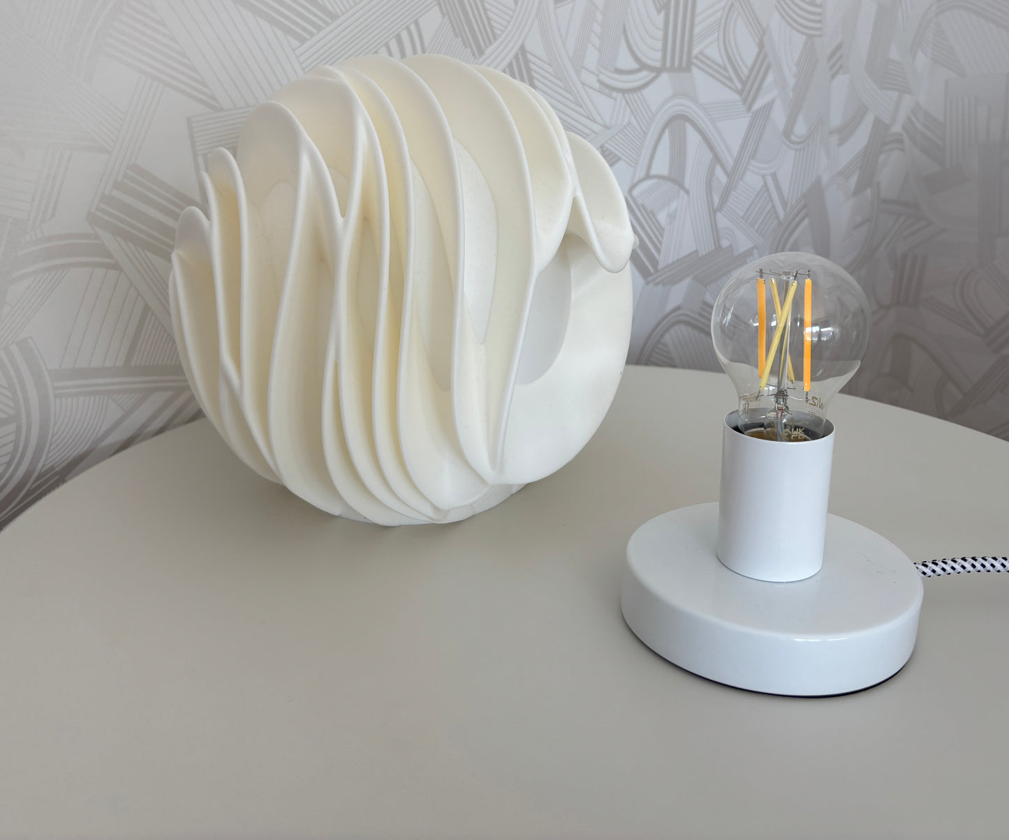 Pantalla Lámpara Esfera Ondulada | LED