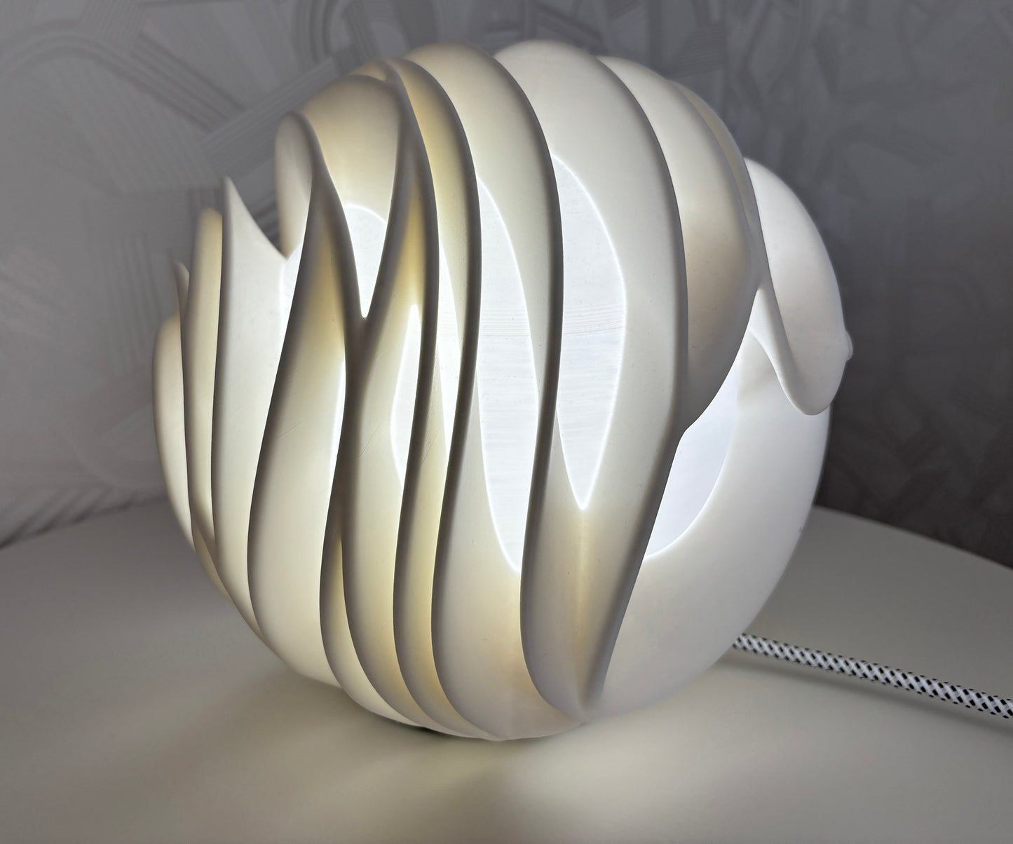 Pantalla Lámpara Esfera Ondulada | LED