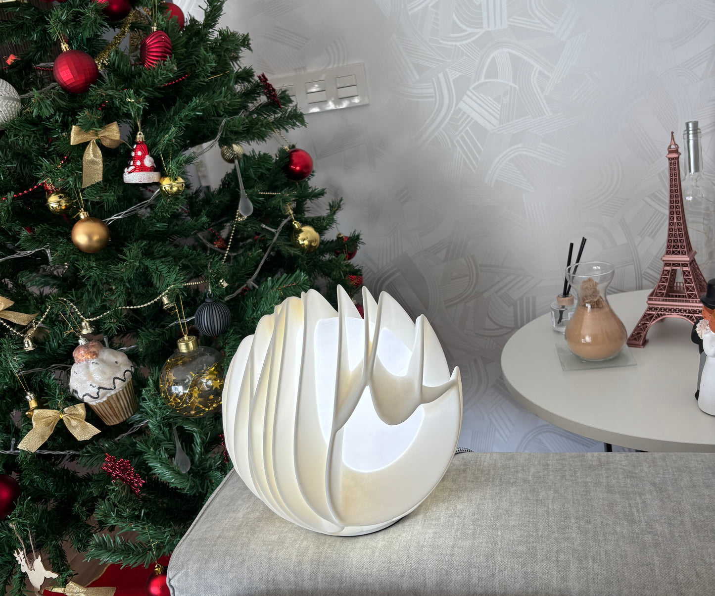 Pantalla Lámpara Esfera Ondulada | LED