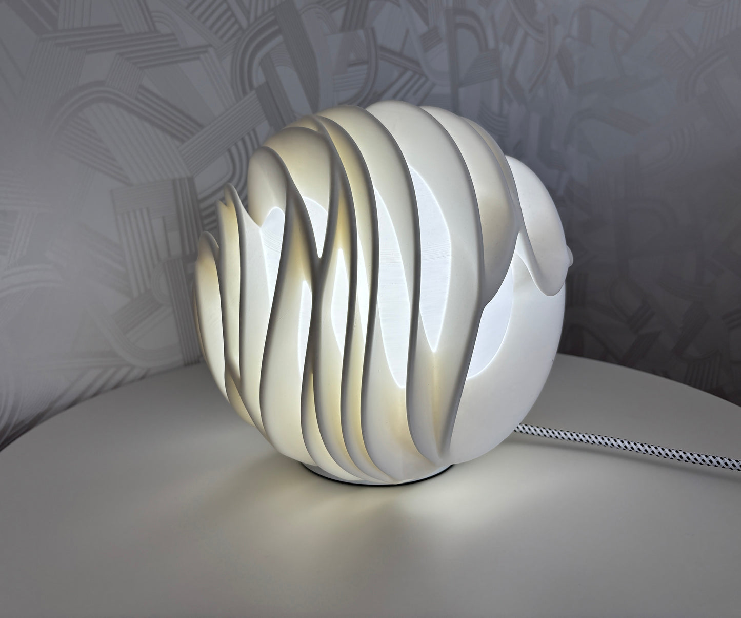 Pantalla Lámpara Esfera Ondulada | LED