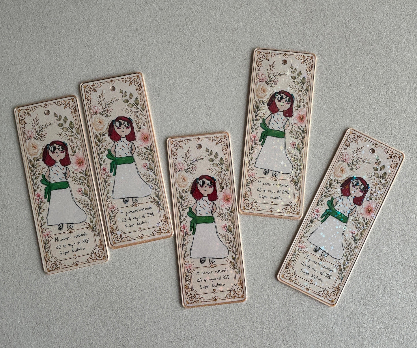 Marcapaginas Personalizado 3D y Crochet | Bautizos y Comuniones