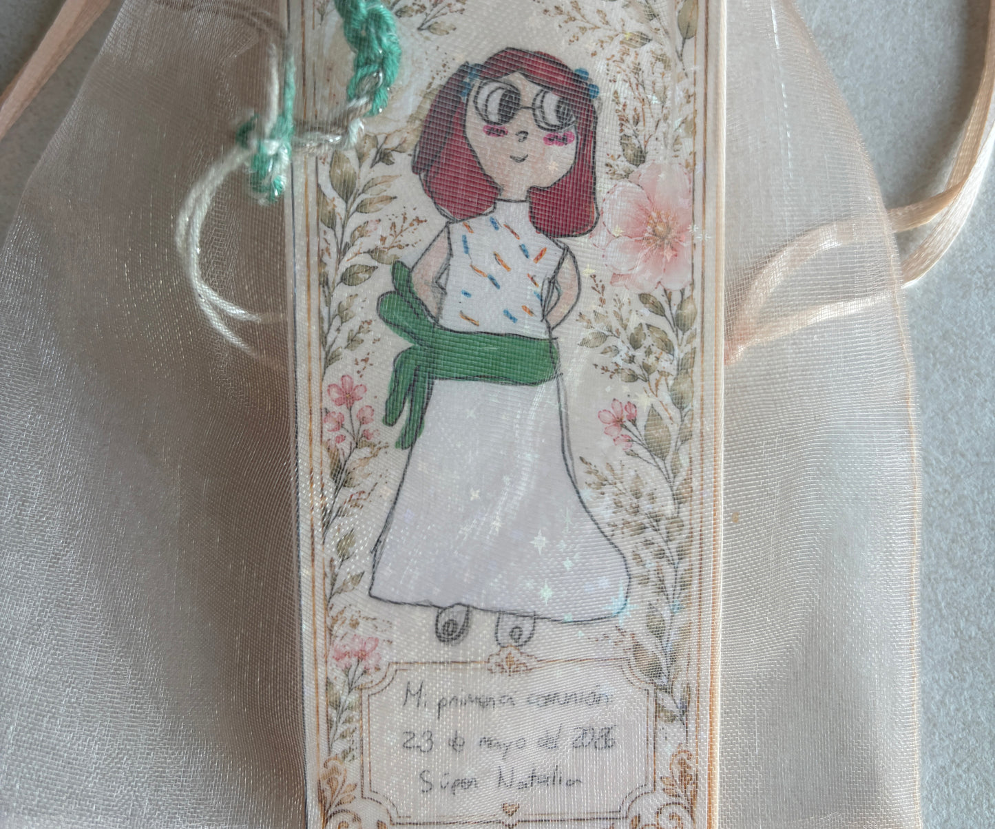 Marcapaginas Personalizado 3D y Crochet | Bautizos y Comuniones