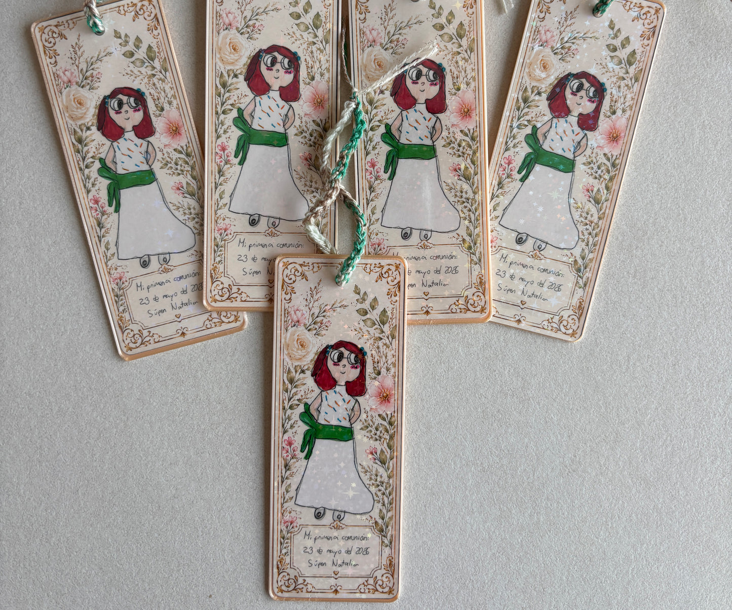 Marcapaginas Personalizado 3D y Crochet | Bautizos y Comuniones